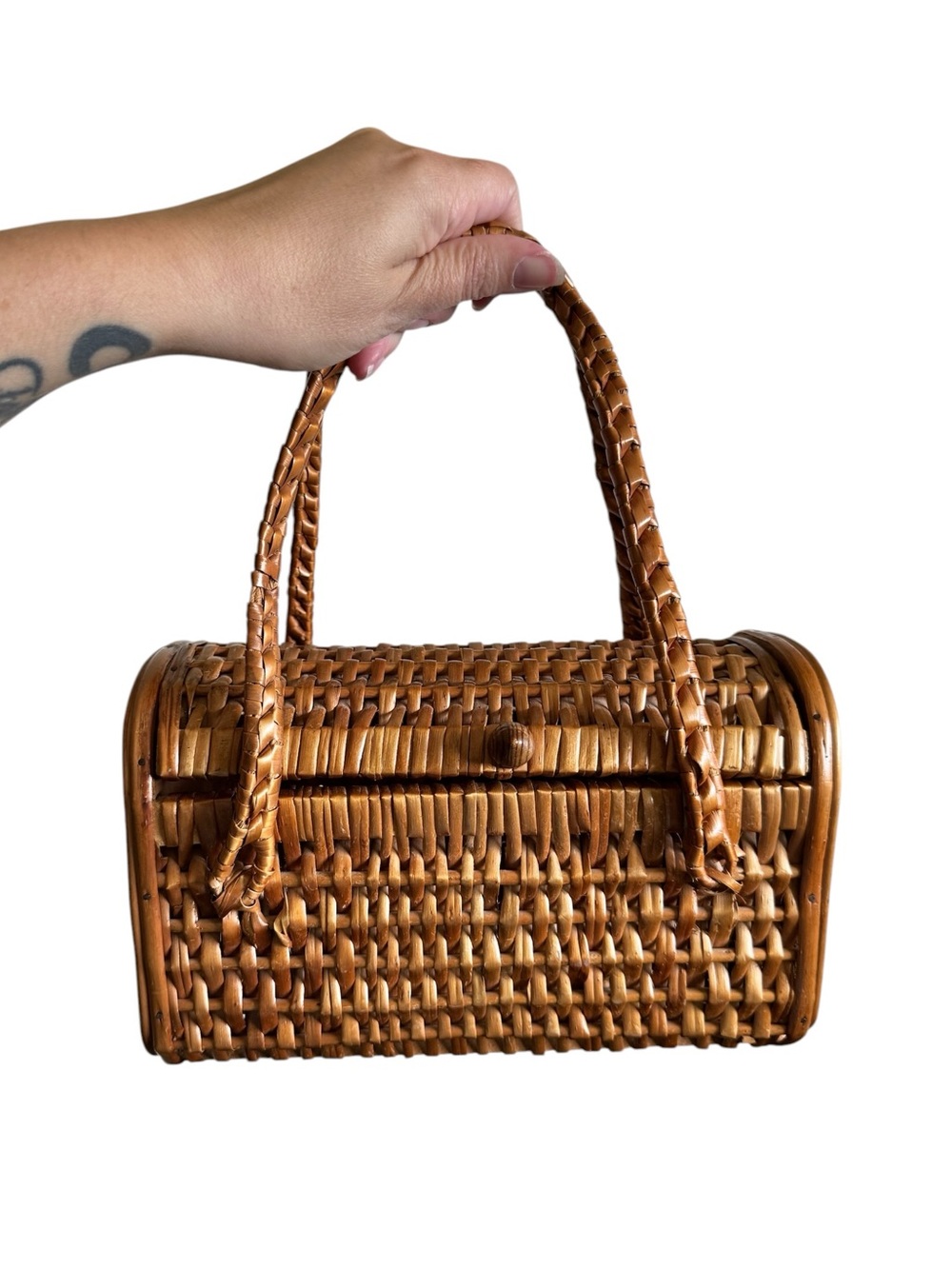 Vintage Woven Basket Bag - Picture 3 of 5